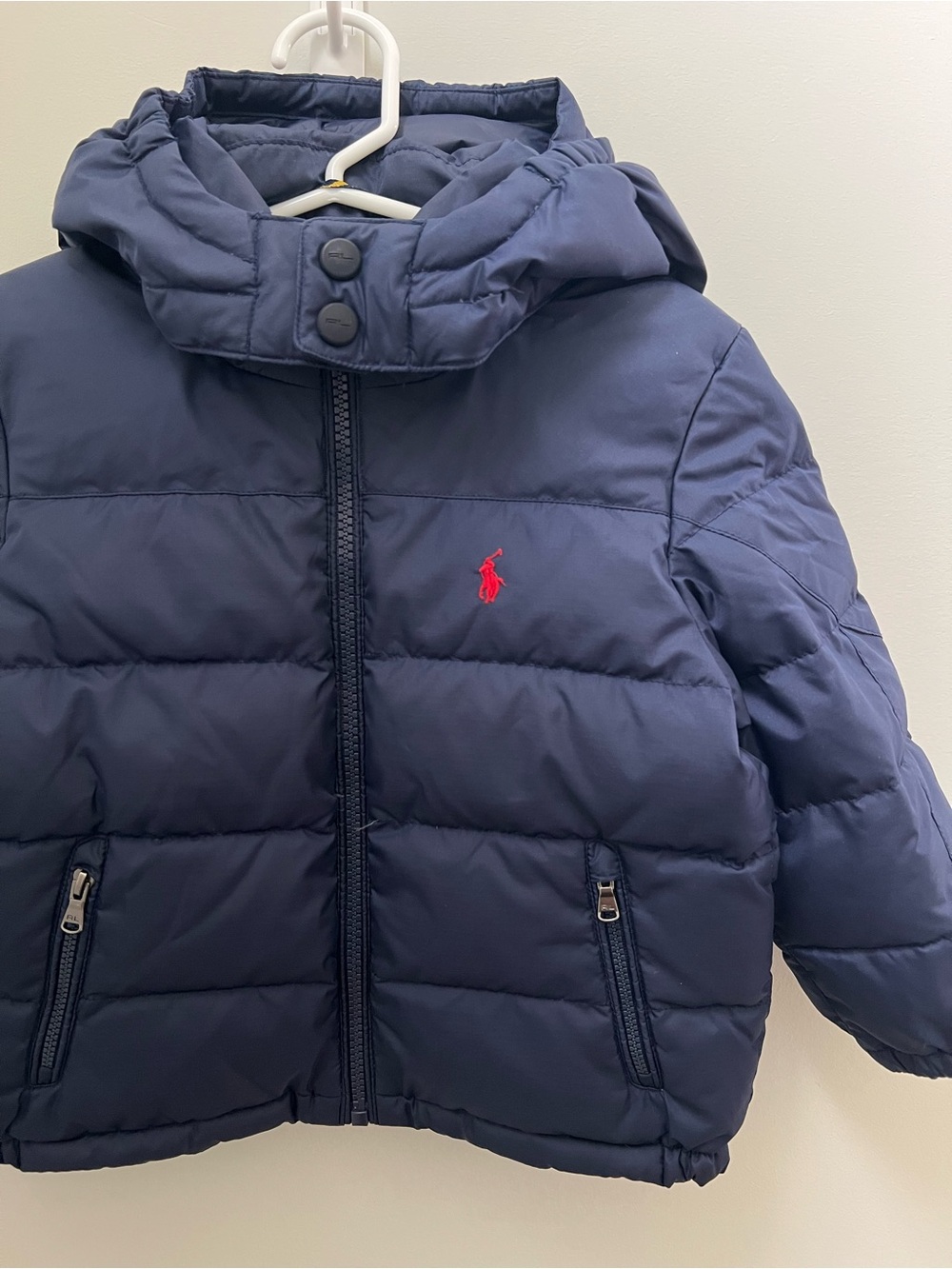 Polo by Ralph Lauren Navy Puffer Jacket with Red Pony